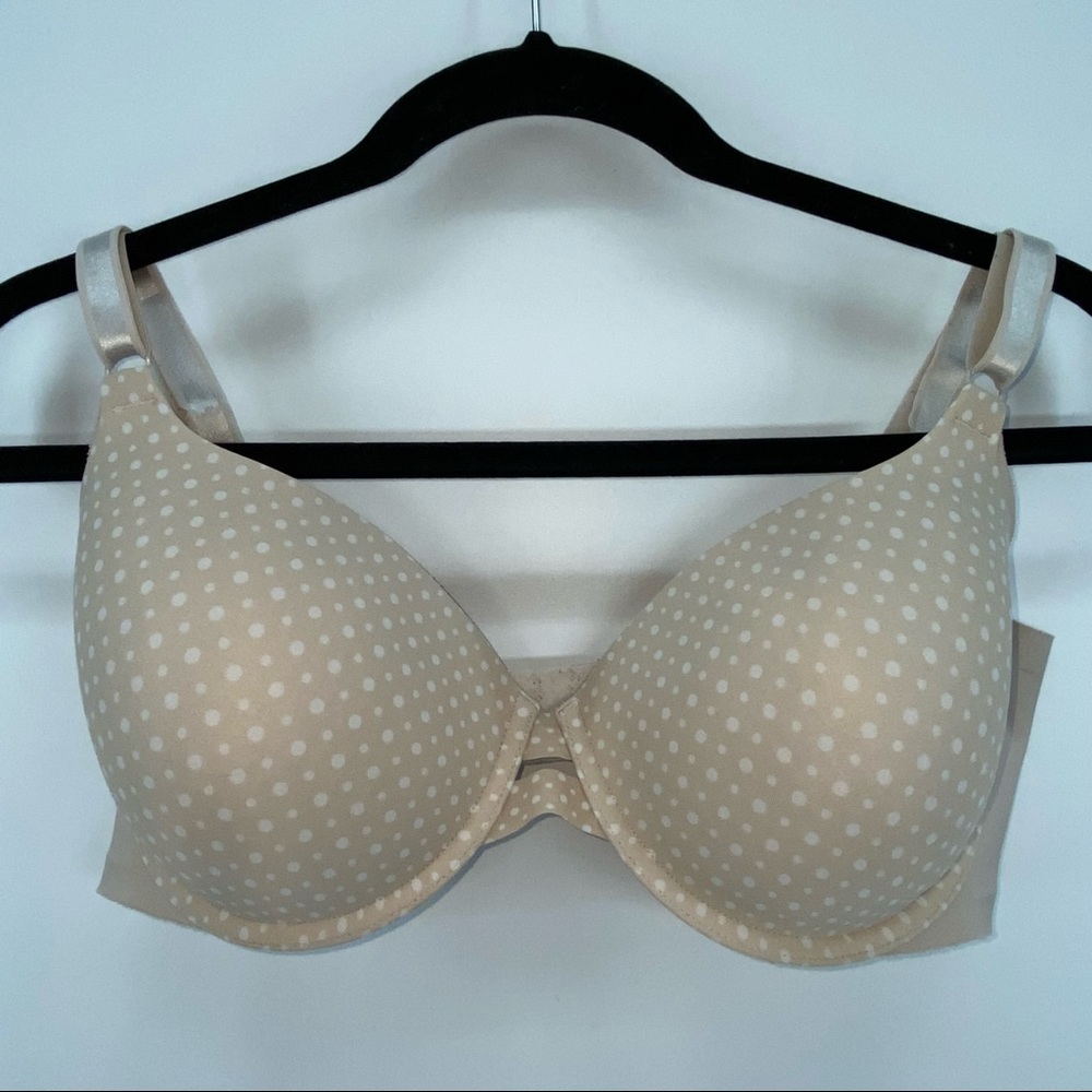 Warner's Padded Underwire T Shirt Bra Polka Dots 38C
